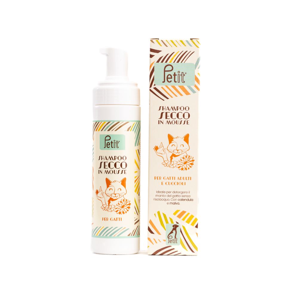 Shampoo secco in mousse per gatti