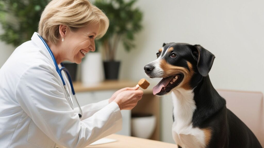 Psicologia del cane: quando serve un professionista, dottoressa che visita un cane per valutazione comportamentale e benessere